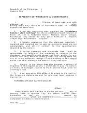 warranty in tagalog